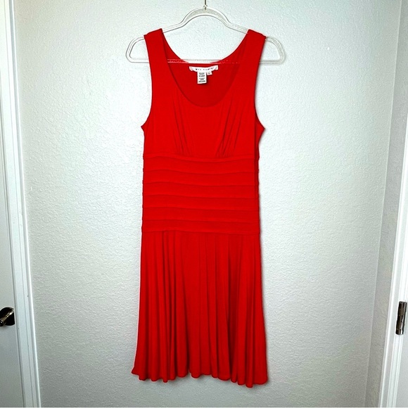 Max Studio Dresses & Skirts - MAX STUDIO Red Sleeveless Dress with Flattering Compression Waist Size L